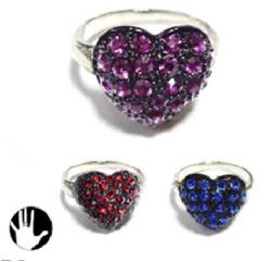 Heart Shape Ring with Bling Bling Effect