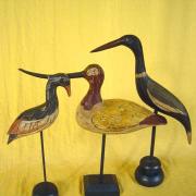 Hand Carved and Painted Wooden Birds