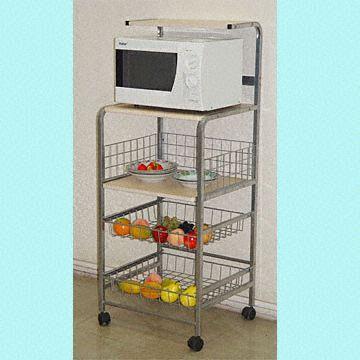 Microwave Oven Stand with Movable Shelf 