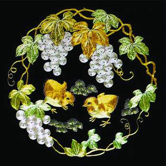 Completely Handmade Silk Embroidery 