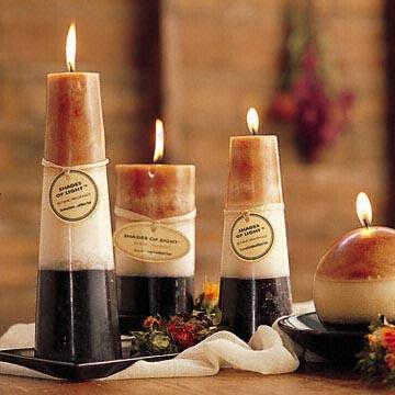 Decorative Candles in Round Monument Design  