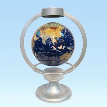 Magnetic Floating Gem Stone Globe 