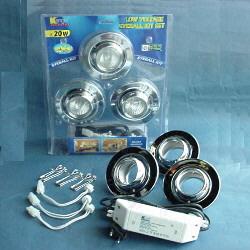 Low voltage 3 X 20W Tilt downlight kit set 