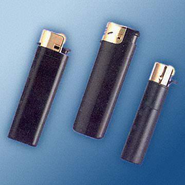 Disposable Lighter with Gold Color Cap  