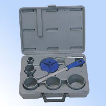 8-Piece Carbide Hole Saws in Gray Blow Case