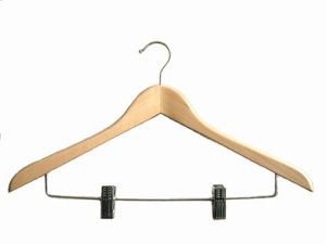 Wooden Suit Hanger With Clips