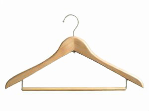 Wooden Suit Hanger With Locking Bar