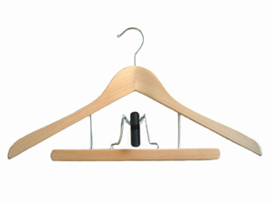 Wooden Suit Hanger With Bar