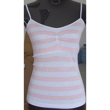 shirring striped cami