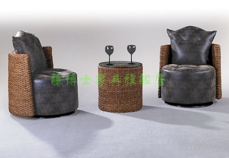 Rattan furniture, rattan wood high stool