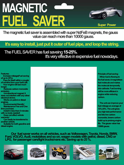 Magnetic fuel saver