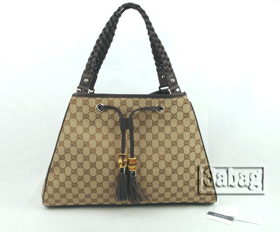 dark coffee monogram canvas handbag 170208