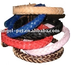 Braided Leather Dog Collar