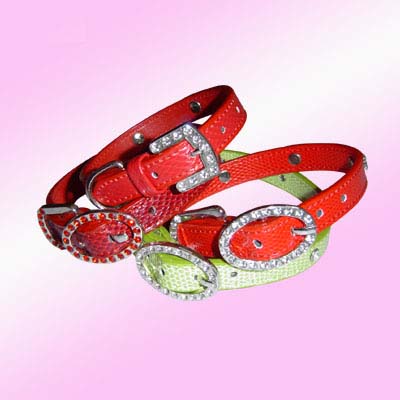 Red Pu Dog Collar