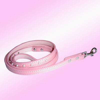 Dog Leash, leather leash, pink leash