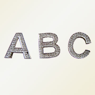 pet collar charms, crystal charms, crystal letters, diamante letters, rhinestone letters