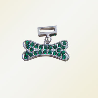  Pet Charm bone, crystal charms, pendant, dog collar charms, pet charms