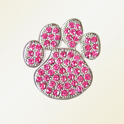 crystal paw charms, dog collar charms, pet charms, diamante charms