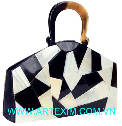Mother of Pearl Bag, Mop bag, Shell bag, evening bag, Shoulder bag, handmade bag