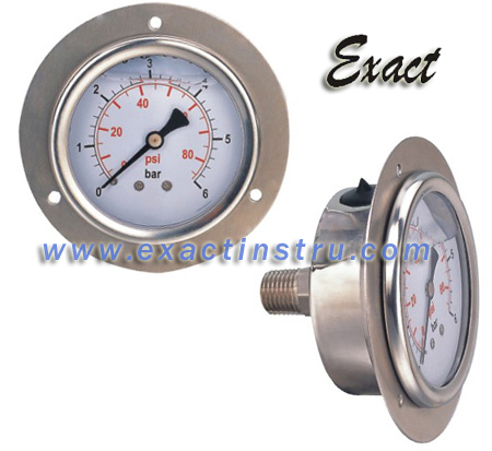 pressure  gauge with front flange