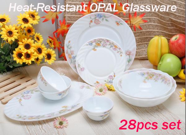 opal glass dinner set