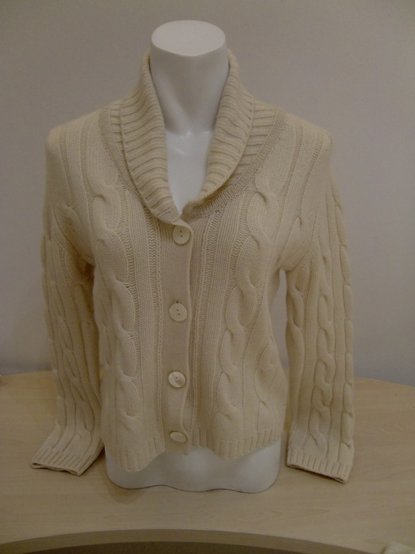 Lady's Big Cable Cashmere Cardigan