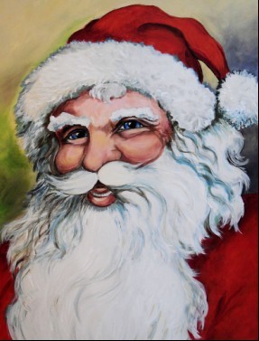 Christmas oil painting Handmade high quality