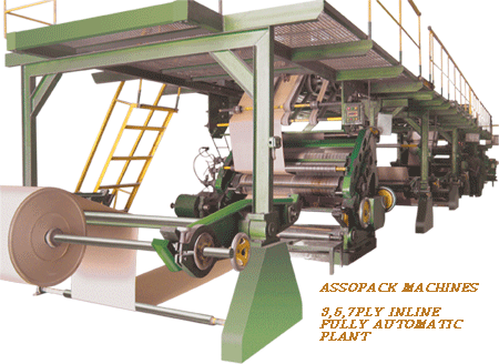 paper corrugated board and box making machine