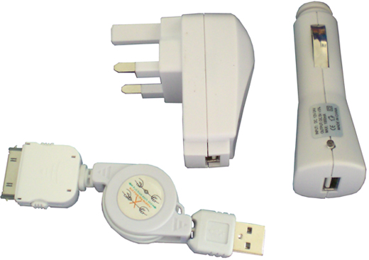 3-in-1 charger for iPod 