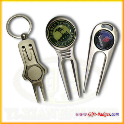  golf tool golf hat clip  golf fork metal medal ke
