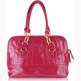 Amanda Bynes Rose Red Leather Bag