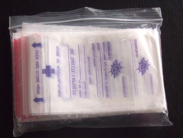 LDPE medical zipper bag,reclosable bag,saddle bag