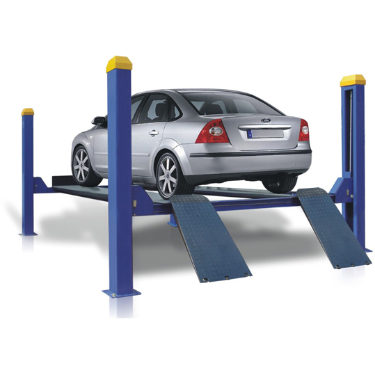 Four Post Open End Car Lift, 5 Ton