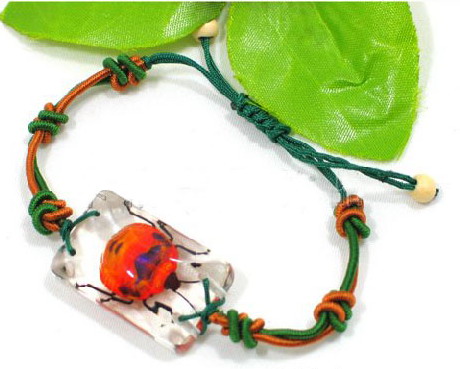 Real insect amber bracelet 