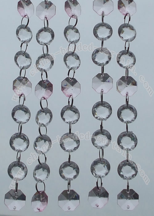 Acrylic Octagon Crystal Beaded Chains for Chandeli