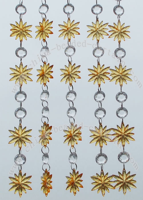 acrylic flower pendant and octagon crystal beads 