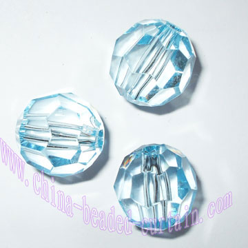 acrylic faceted round bead