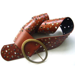 Metallic Leather Belt