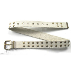 Leather Belt with Metal Buckle