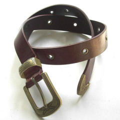 Chocolate Brown Genuine Leather Belt