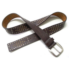 Perforated Pattern Stud Belt