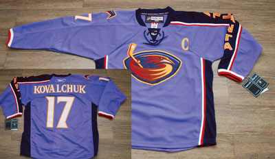 2009 NEW! ! !   Hockey Jersey#17 BLUE KOVALCHUK th