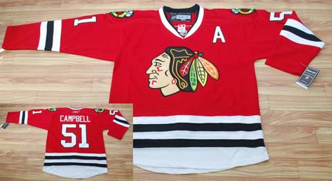 nhl olympic hockey jersey 09 #51 RED CAMPBELL BLAC