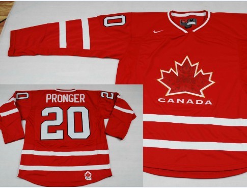 olympic hockey jersey #20 PRONGER MAPLE LEAFS