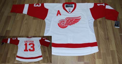 #13 WHITE PAVEL DATSYUK RED WINGS