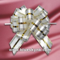 Metallic Pom Pom Bow