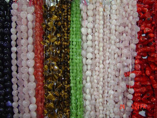 offer various semi-precious beads ,etc