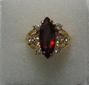 fashion gold ring with CZ stone