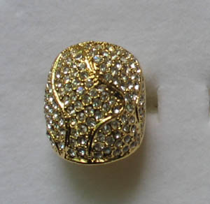 fashion gold ring with CZ stone