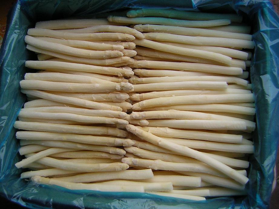 Frozen white asparagus